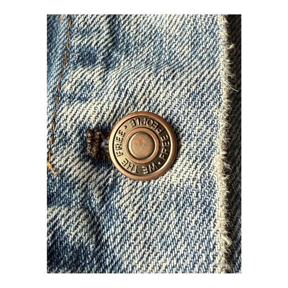 We The Free Denim Trucker Jacket, Small Boxy - Picture 6 of 8